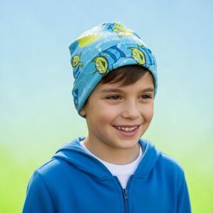 2 Pack Jersey Beanie  Unisex Breathable Sleep Cap & Everyday Cartoon Fashion Hat